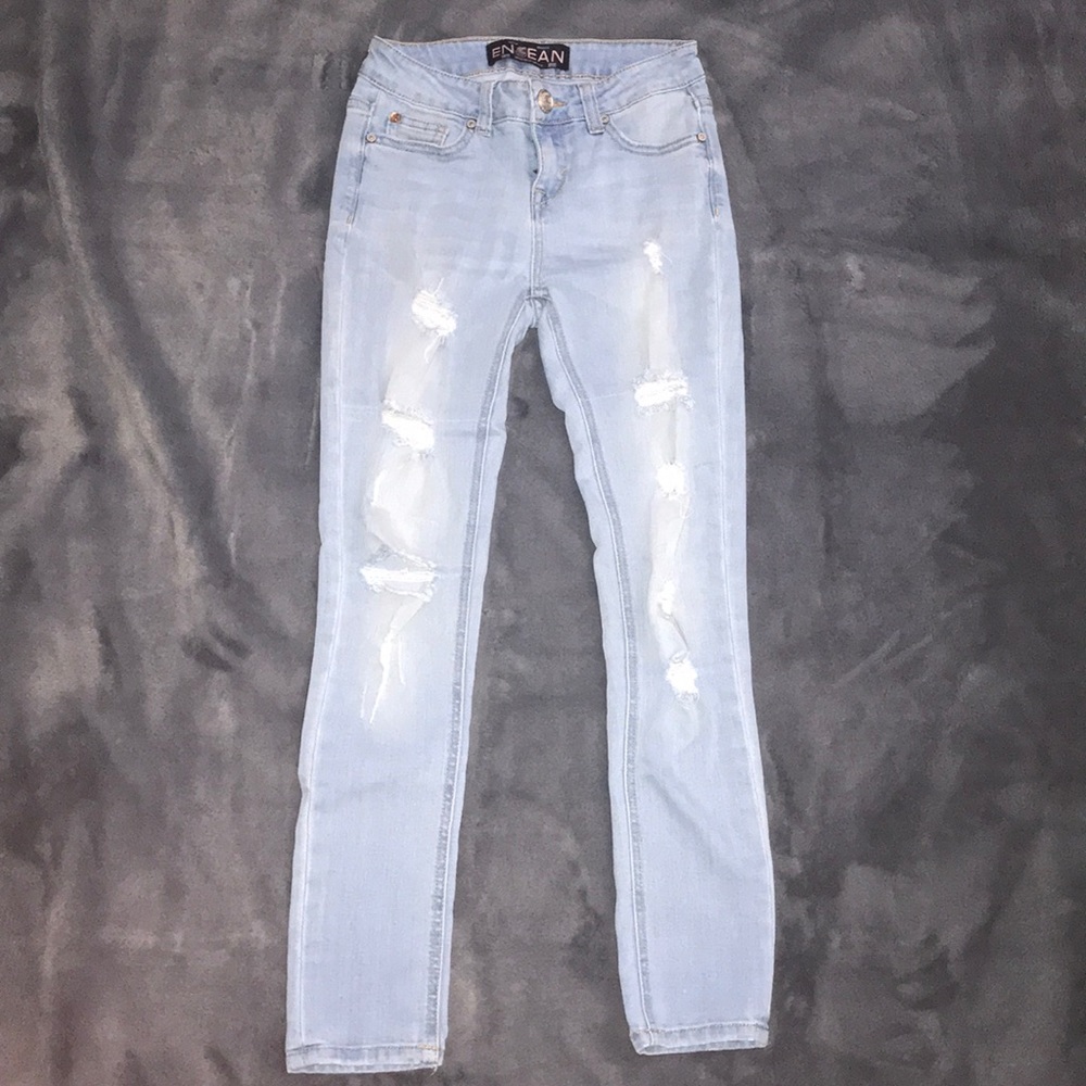 Light ripped jeans from Charlotte Russe